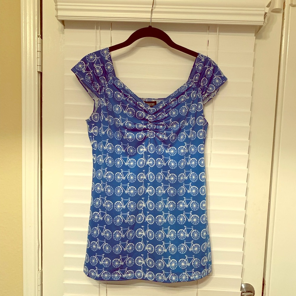Retrolicious bicycle print top